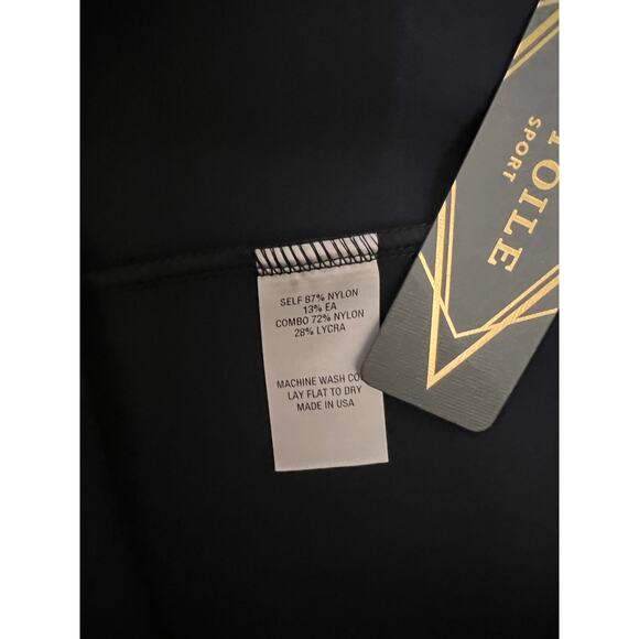 L'Etoile Sport Button Poplin Mini Golf/Tennis Skirt Black Women Size XL NWT - Picture 7 of 9